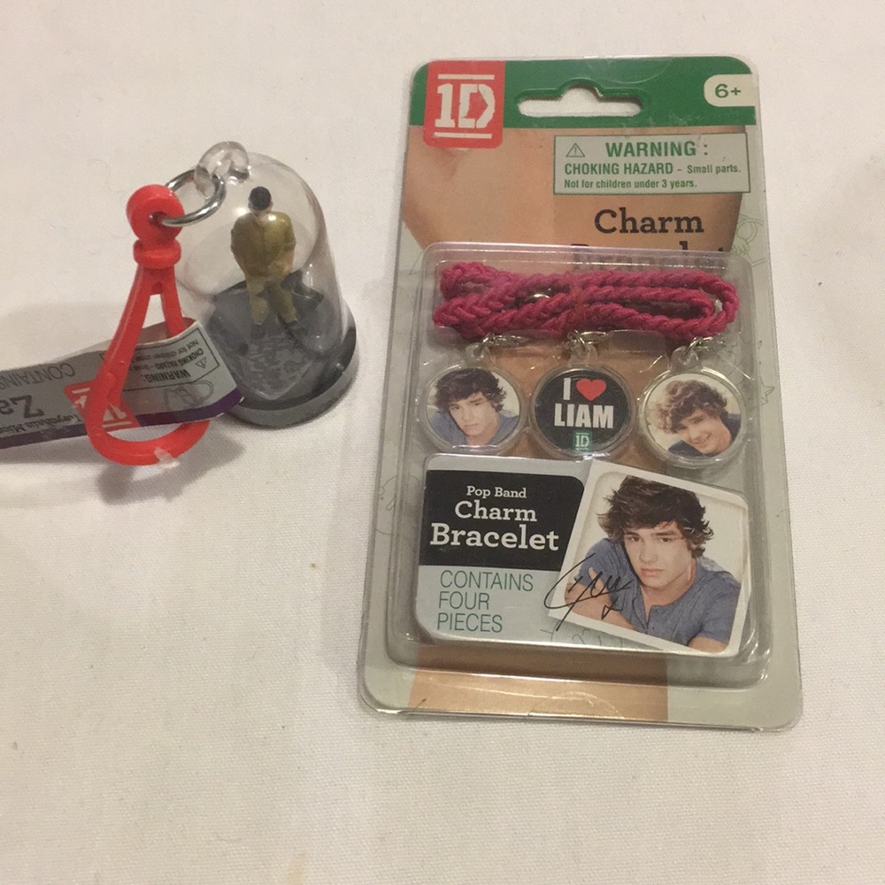 1D One Direction Charm Bracelet & Zayn Keychain NEW Cute A Must have for 1D Fan